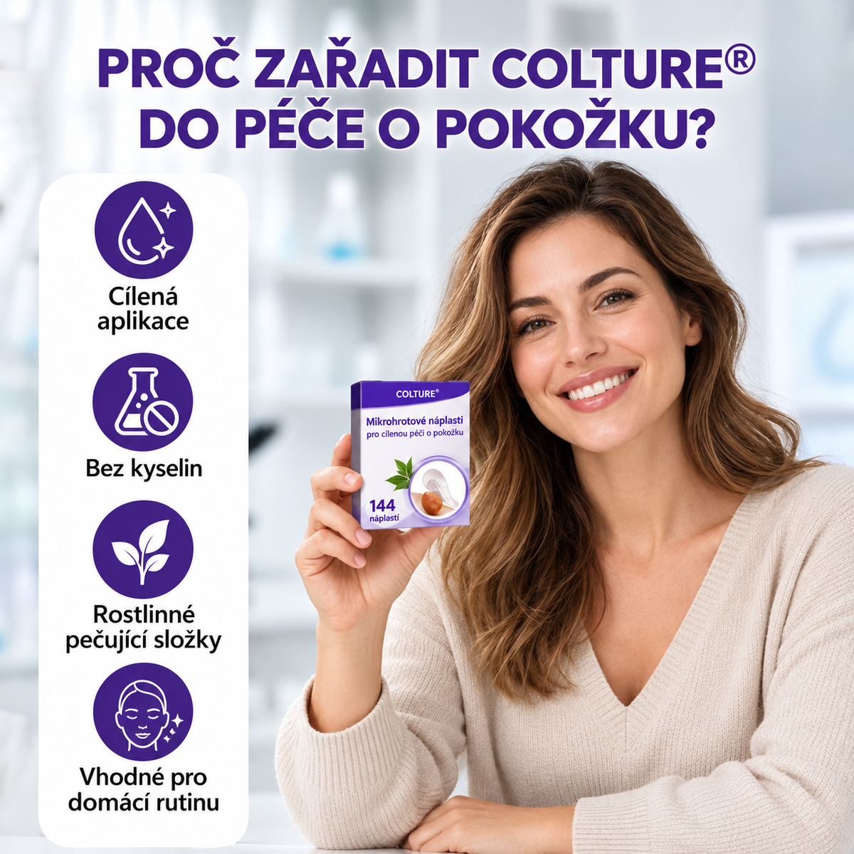 COLTURE® náplast s mikrojehlami k odstranění bradavic a znamének