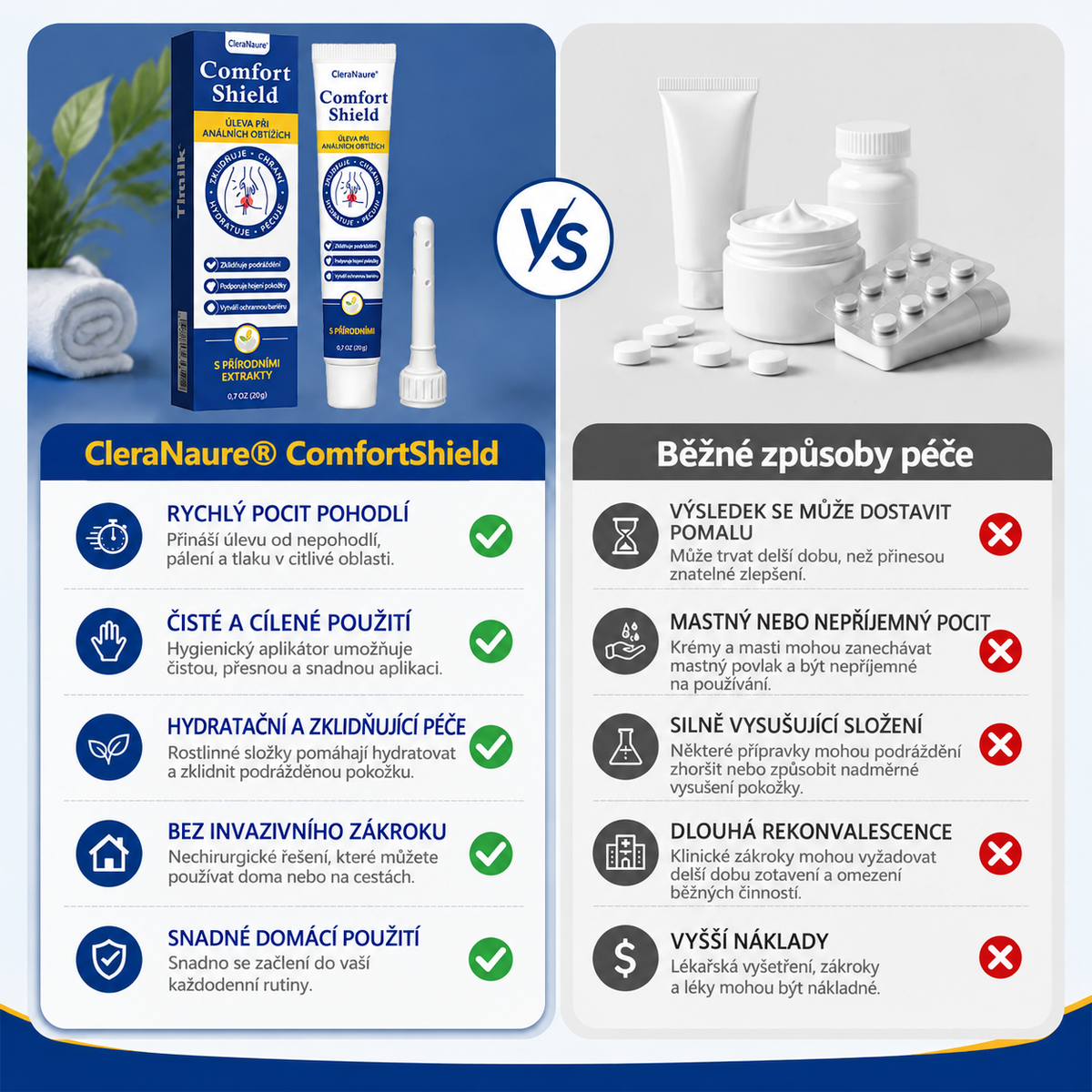 CleraNaure® ComfortShield – zklidňující krém pro citlivou oblast