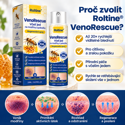 Roltine® VenoRescue – sprej s včelím jedem na modřiny a regeneraci pokožky