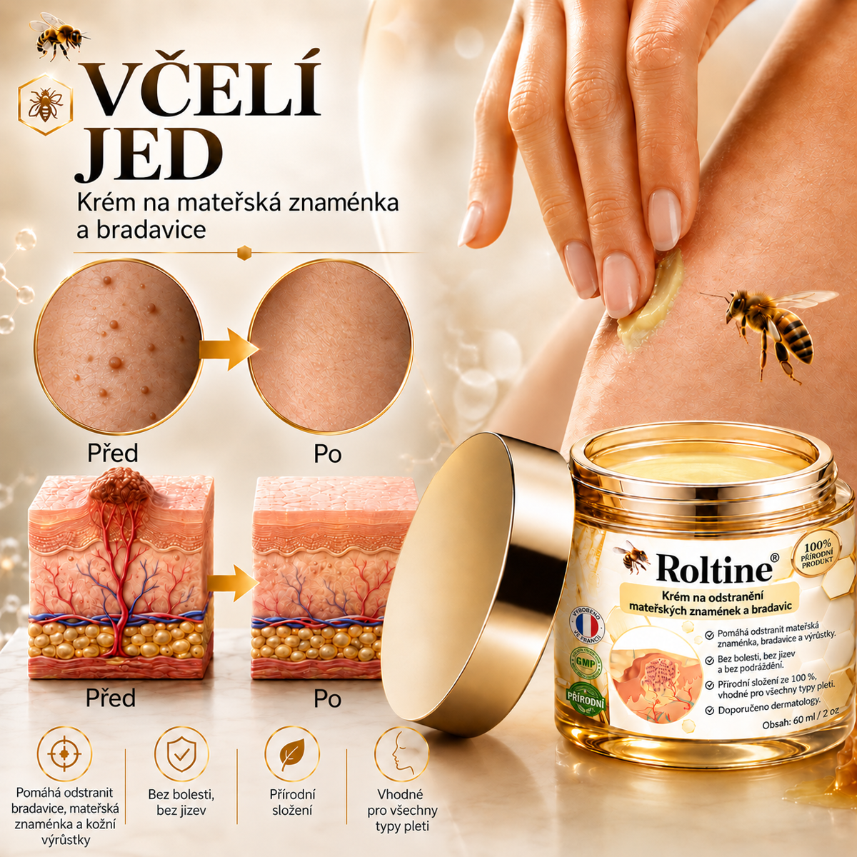 🐝 Roltine®: Pokročilá péče se včelím jedem proti bradavicím a kožním nedokonalostem 👨‍⚕️ Inspirováno dermatologickou vědou | Cílená péče v pohodlí domova