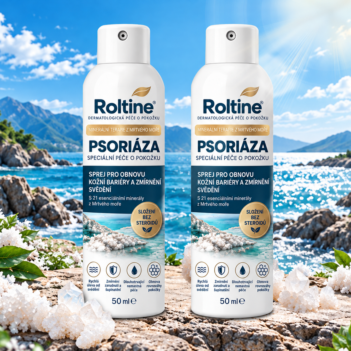 🎁💧 Roltine® Speciální krém pro péči o pokožku s lupénkou – ✅ Dermatologicky testováno
