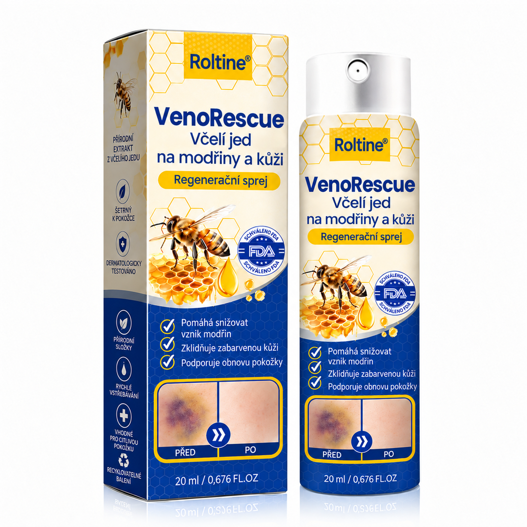 Roltine® VenoRescue – sprej s včelím jedem na modřiny a regeneraci pokožky