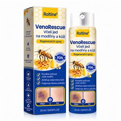 Roltine® VenoRescue – sprej s včelím jedem na modřiny a regeneraci pokožky