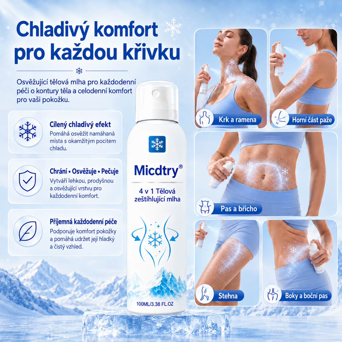Mirevane CryoContour 4 v 1 – mlha pro tvarování postavy