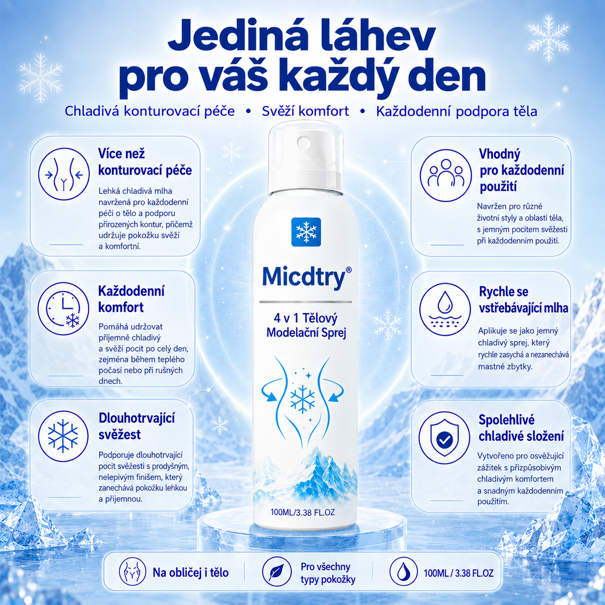 Mirevane CryoContour 4 v 1 – mlha pro tvarování postavy
