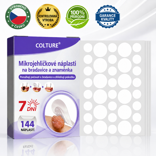 COLTURE® náplast s mikrojehlami k odstranění bradavic a znamének