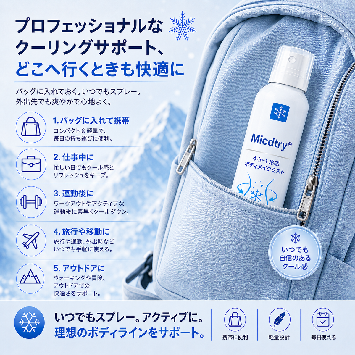 ✅Micdtry® ✨クライオコントゥア 4-in-1 ボディスカルプティングミスト🔥
