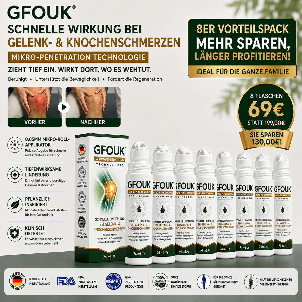 GFOUK® 0,05 mm-es mikrotűs görgő ízület- és csontápoláshoz – 17. termékkép