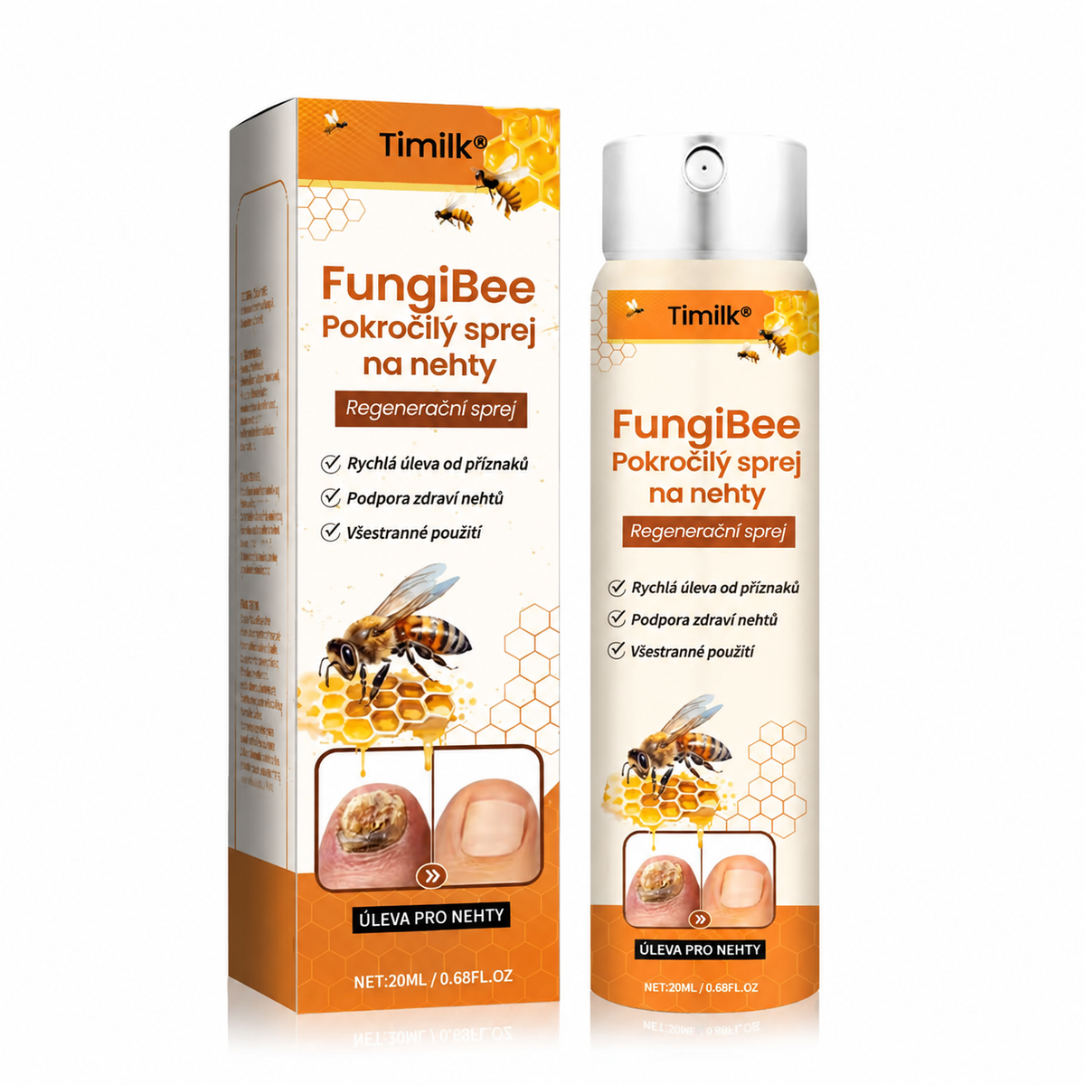 Timilk® FungiBee Advanced – Regenerační sprej pro oslabené nehty📦