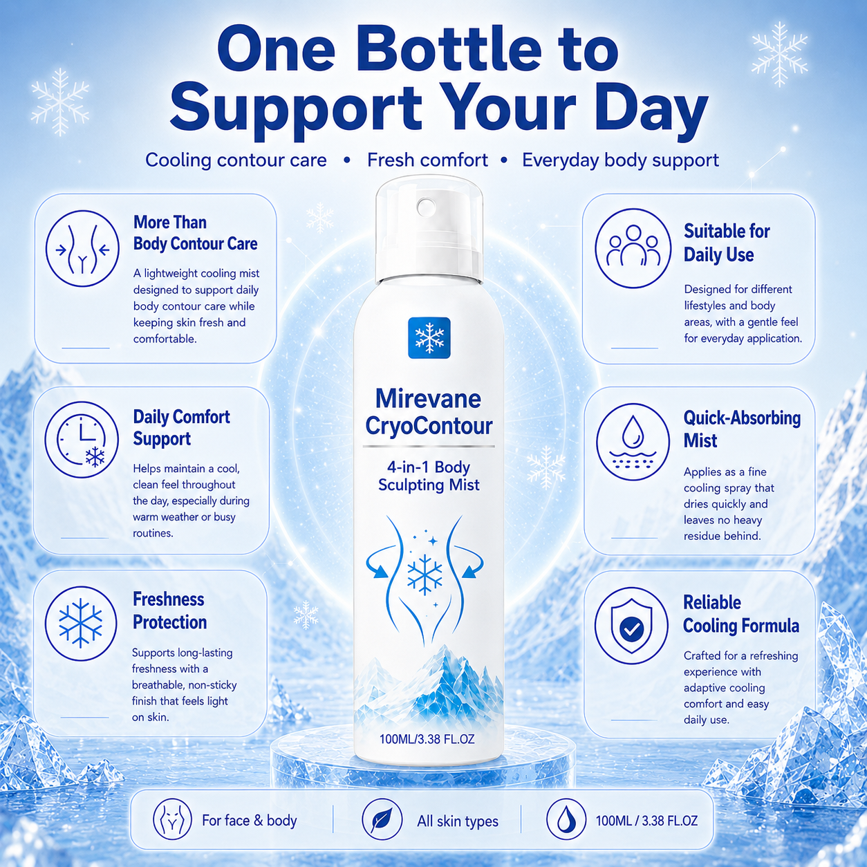 Mirevane CryoContour 4-in-1 Body Sculpting Mist