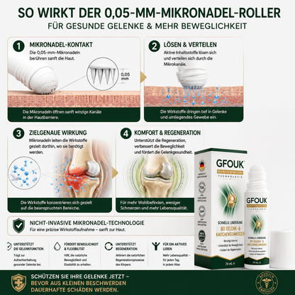 GFOUK® 0,05 mm-es mikrotűs görgő ízület- és csontápoláshoz – 6. termékkép